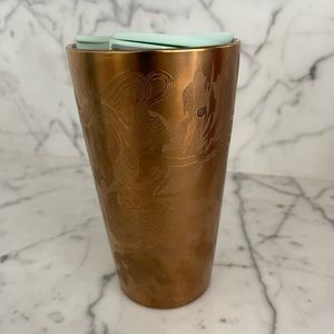 Starbucks Copper Gold Siren/Mermaid 12oz tumbler spring 2022. RARE! Brand new